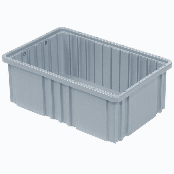 Quantum Storage Systems Divider Box, Gray, Polypropylene, 22-1/2 in L, 17-1/2 in W, 8 in H DG93080GY